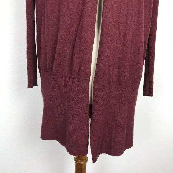 Moda International Cardigan Sweater Cotton Cashmere Knit Open Front - Picture 5 of 12